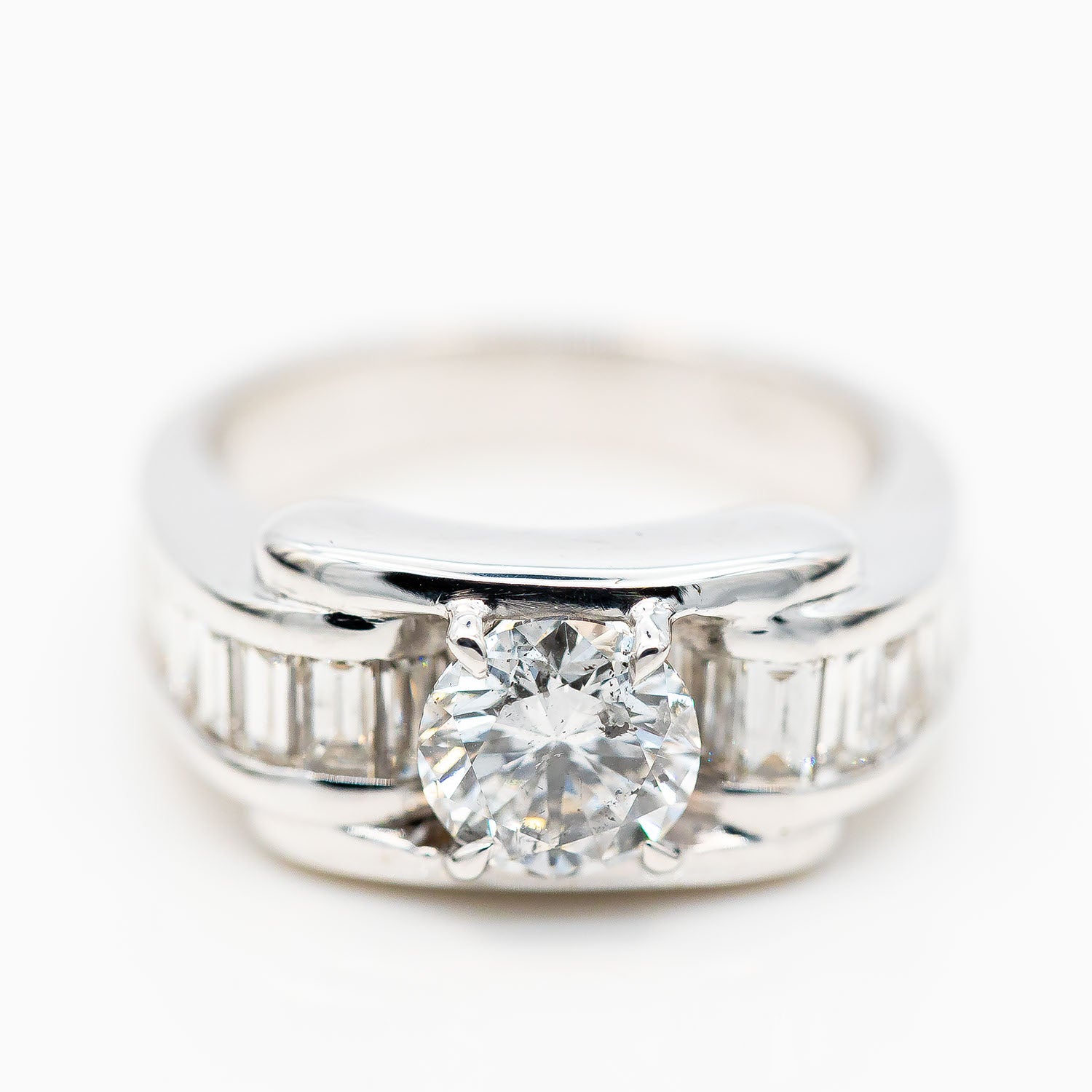 Ring 585/14K Weißgold Diamant ca. 3,53ct I/SI Gr.56 - Wert 18.000€