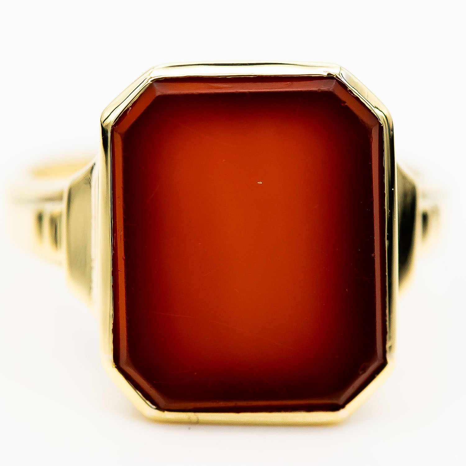 Ring 585/14K Gelbgold Karneol Gr.63 - Wert 1.800€