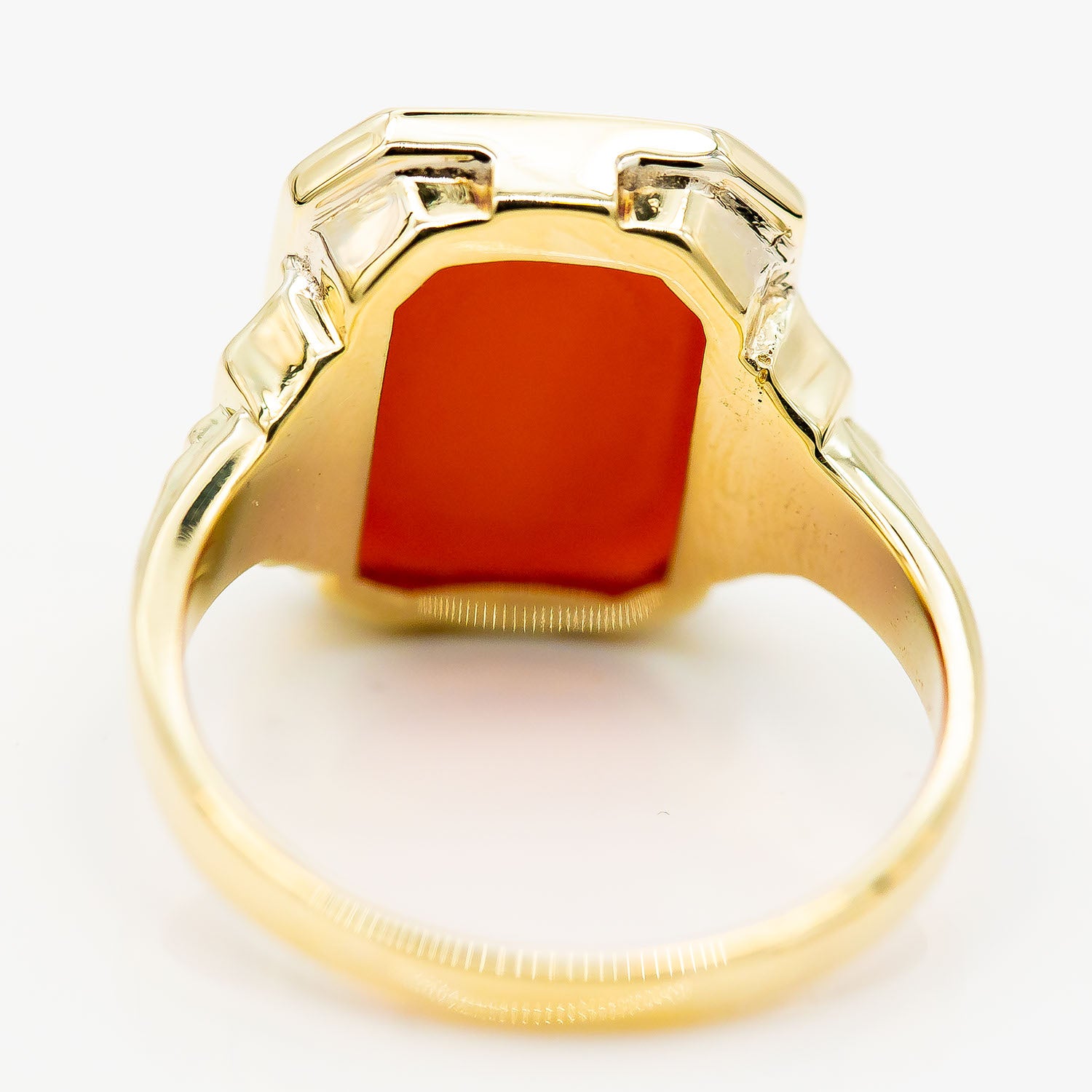 Ring 585/14K Gelbgold Karneol Gr.63 - Wert 1.800€