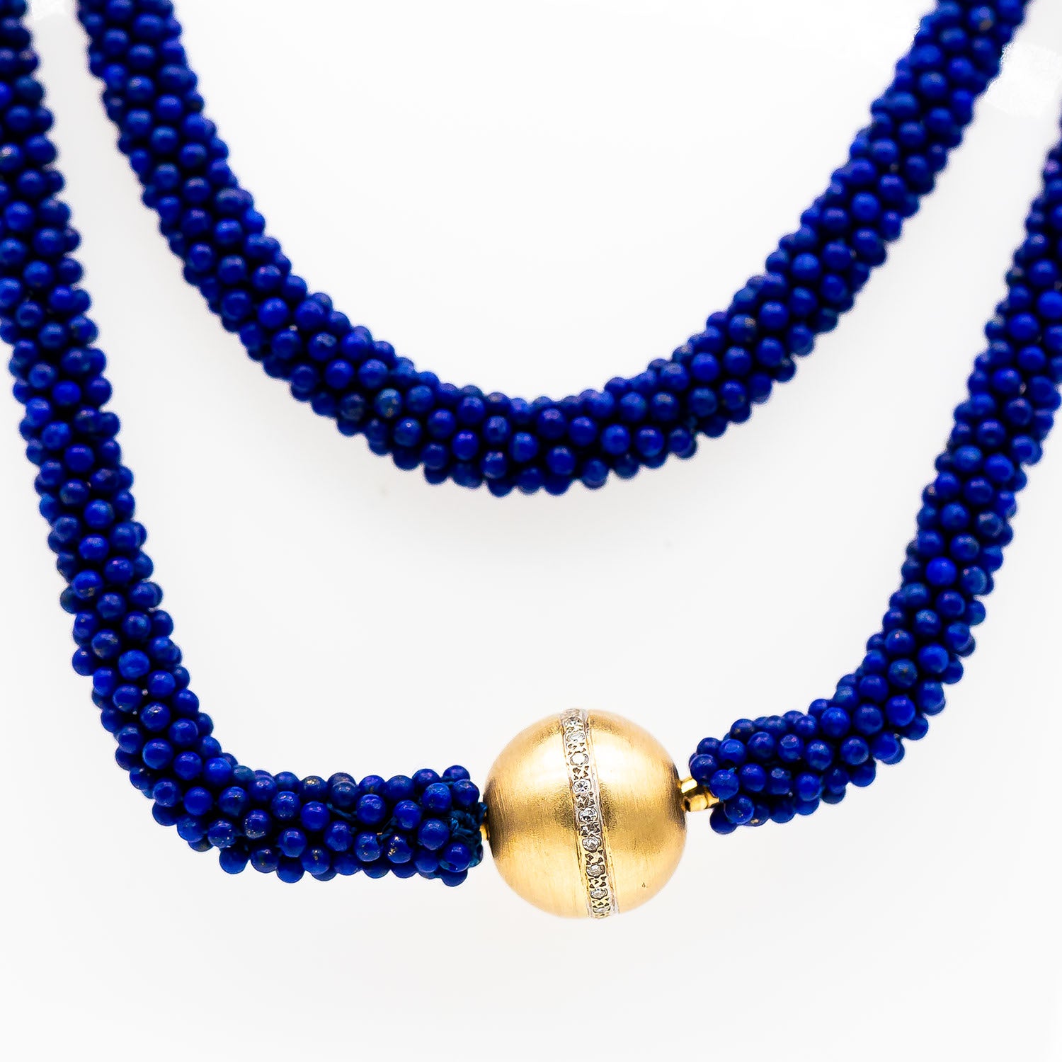 Kette 750/18K Gelbgold Lapislazuli Diamant 0,15ct TW/VS - Wert 5.000€