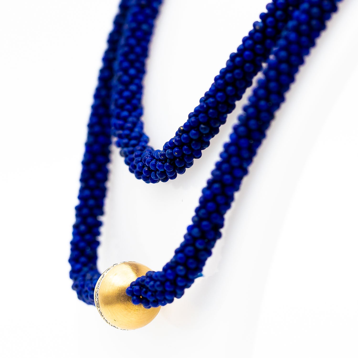 Kette 750/18K Gelbgold Lapislazuli Diamant 0,15ct TW/VS - Wert 5.000€