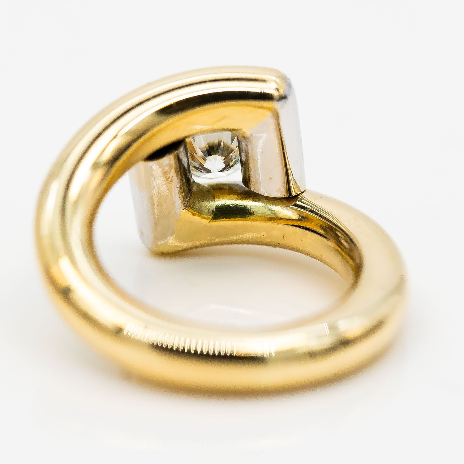 Ring 585/14K Weißgold Gelbgold Diamant 0,30ct H/PI Gr.51 - Wert 5.000€