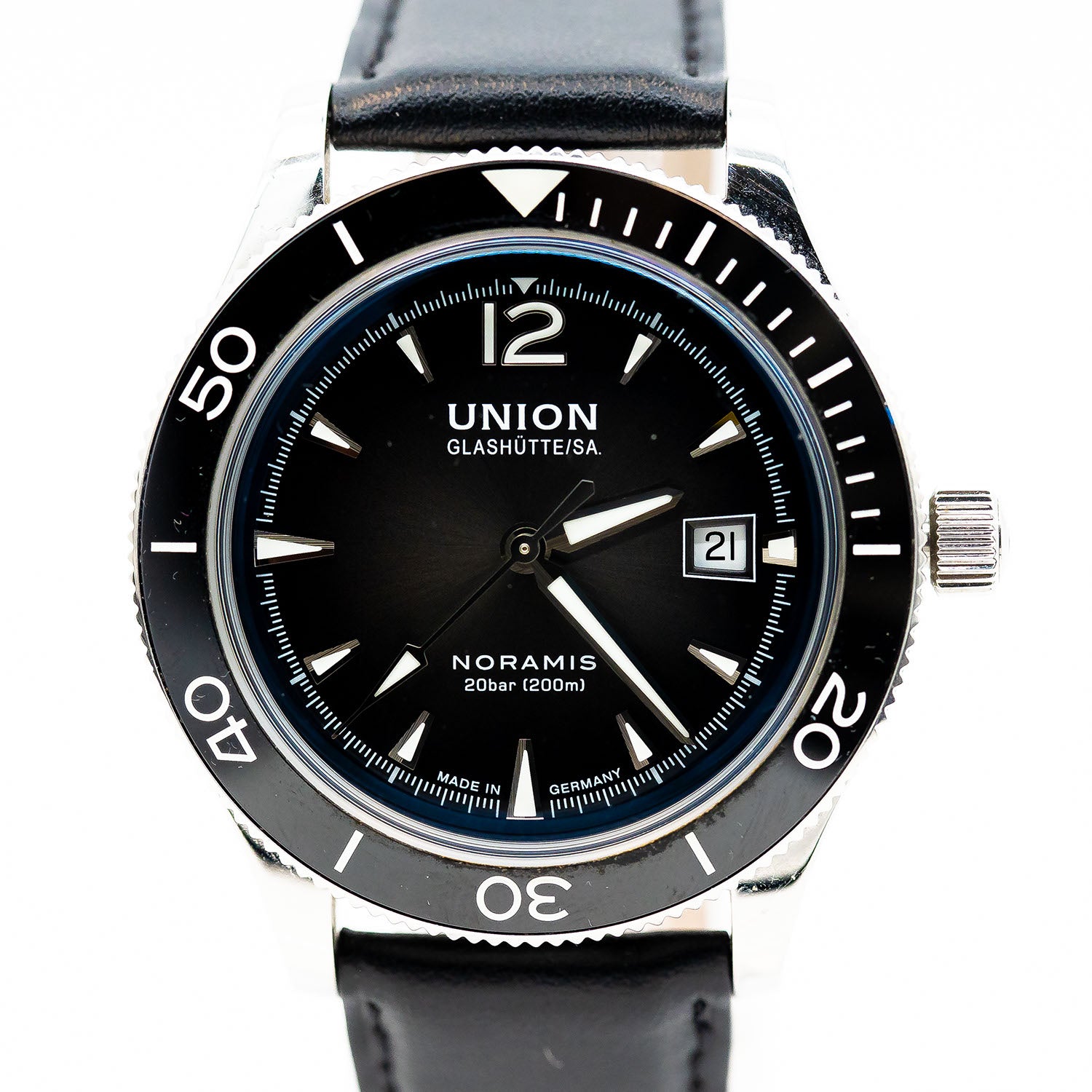 Union Glashütte Noramis Sport Datum Ref.D012.907.18.057.00 Stahl Automatik Leder