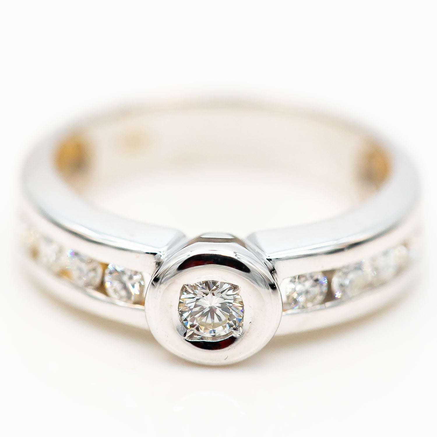 Ring 585/14K Weißgold Diamant 0,50ct TW/SI Gr.50 - Wert 4.000€