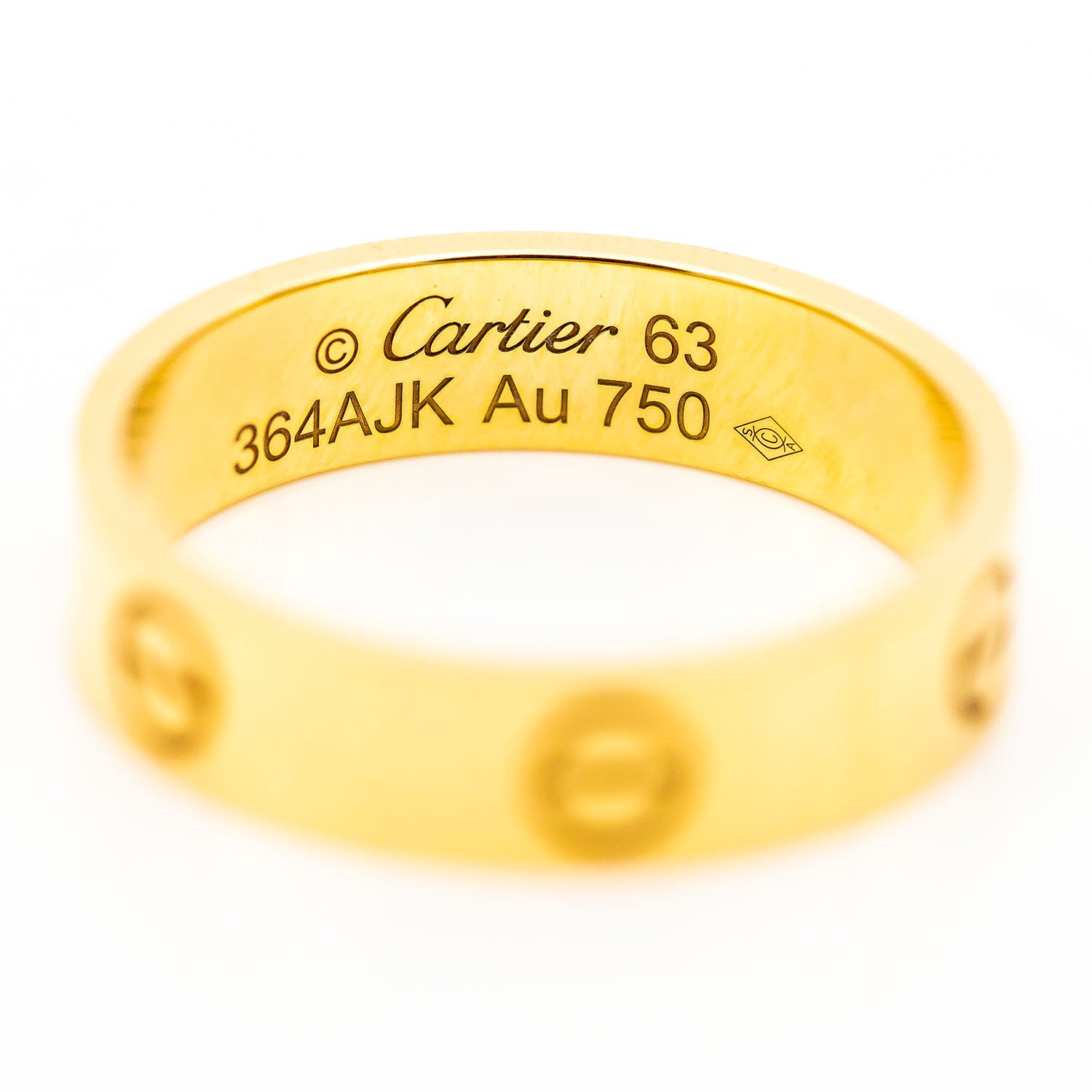 Cartier Love Ring 750/18K Gelbgold ohne Besatz Gr.63 Full Set