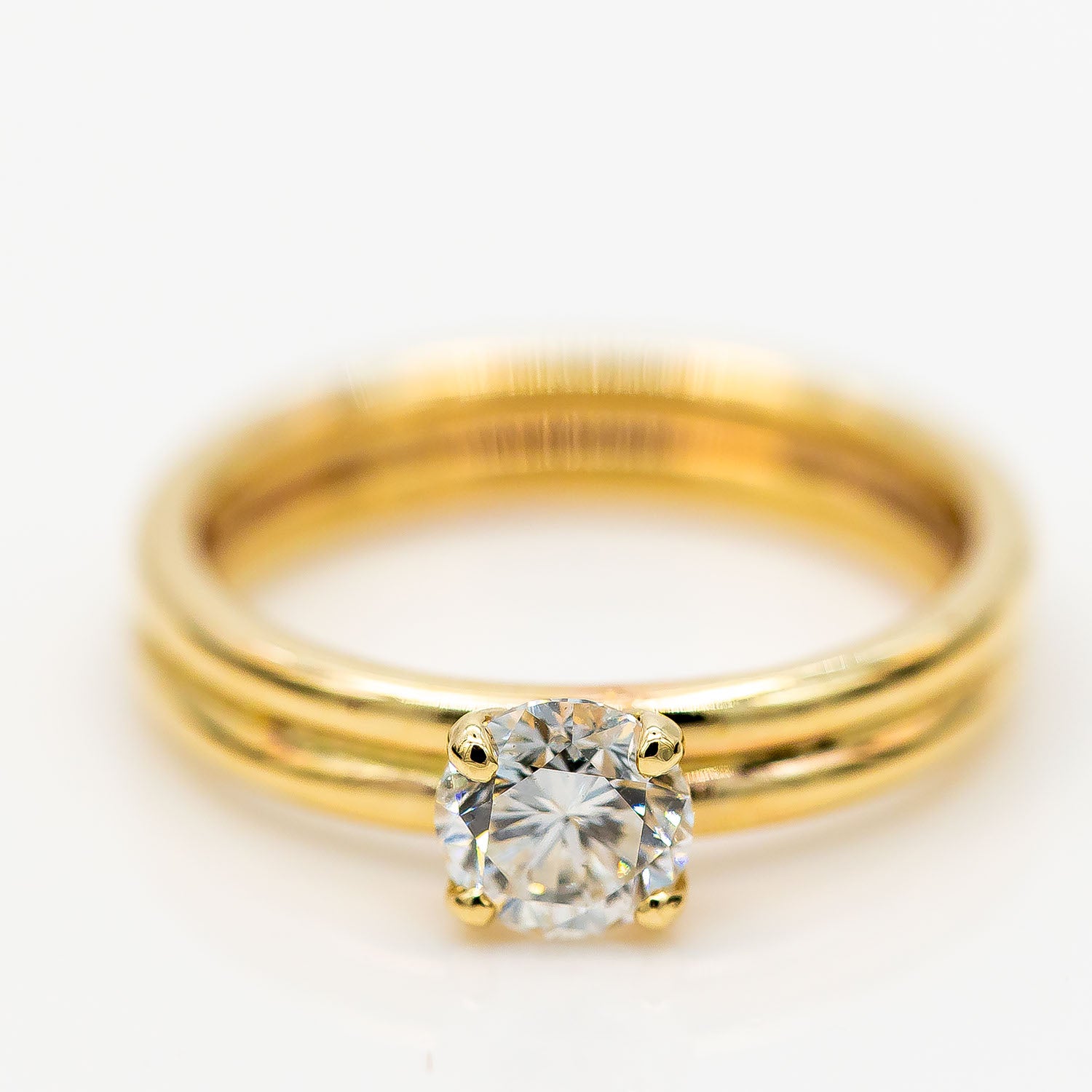 Solitär Ring 585/14K Gelbgold Diamant 0,75ct TW/VS Gr.53 - Wert 6.000€