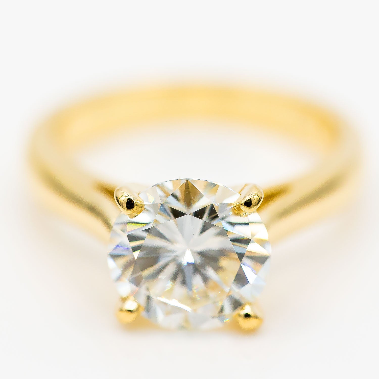 Solitär Ring 750/18K Gelbgold Diamant 3,05ct J/SI Gr.54 HRD - Wert 60.000€