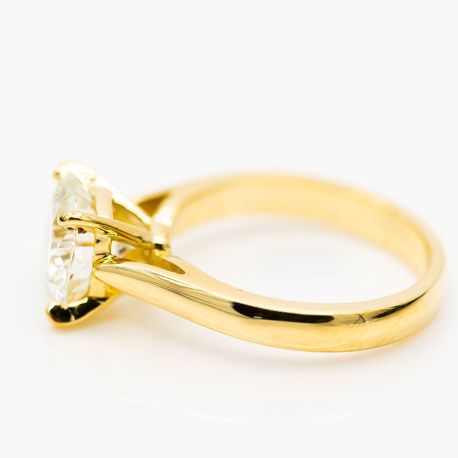 Solitär Ring 750/18K Gelbgold Diamant 3,05ct J/SI Gr.54 HRD - Wert 60.000€