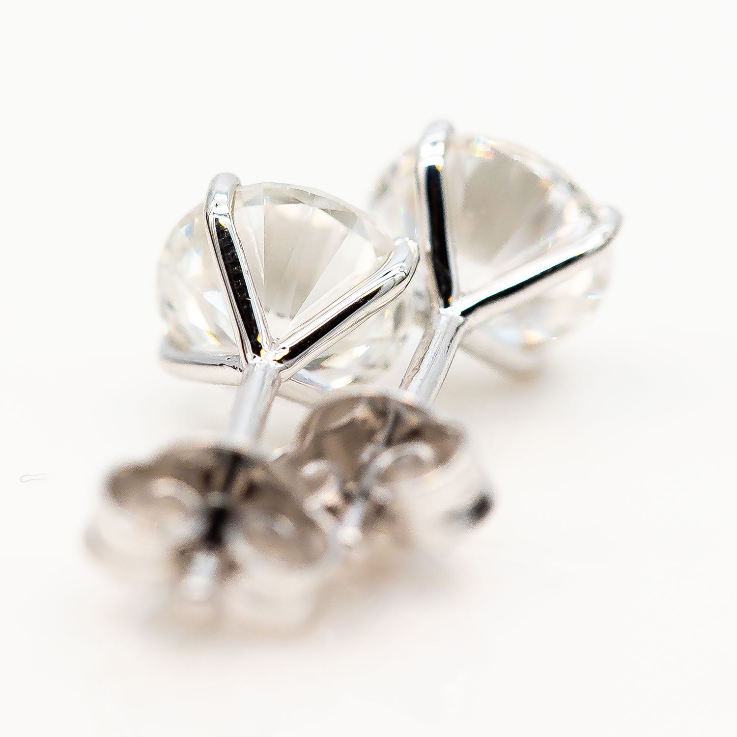 Ohrstecker 750/18K Weißgold CVD Diamant 1,55ct+1,55ct E/VVS - Wert 10.000€