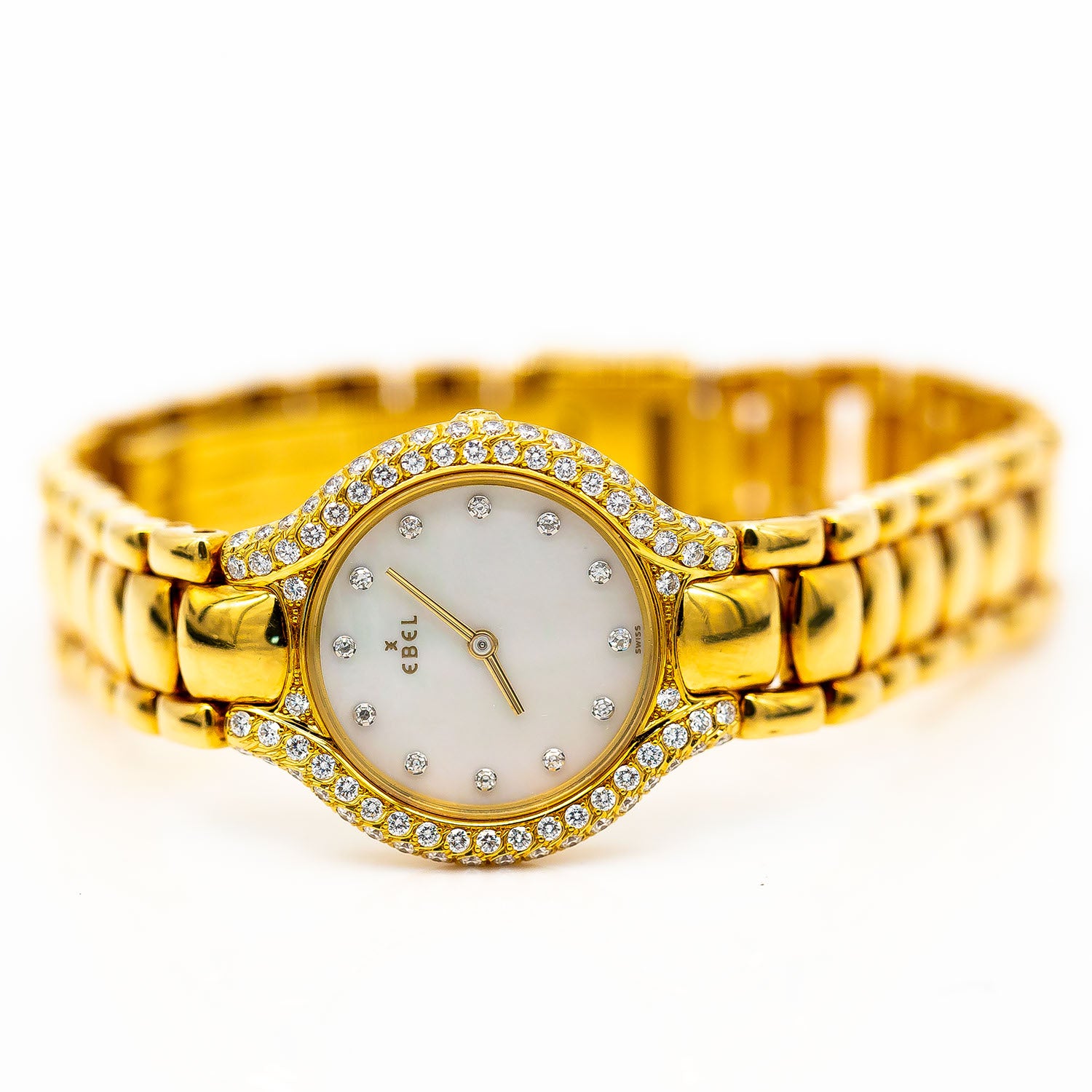 Ebel Beluga 24mm Ref.866969 Gelbgold Diamant 1,0ct Quarz