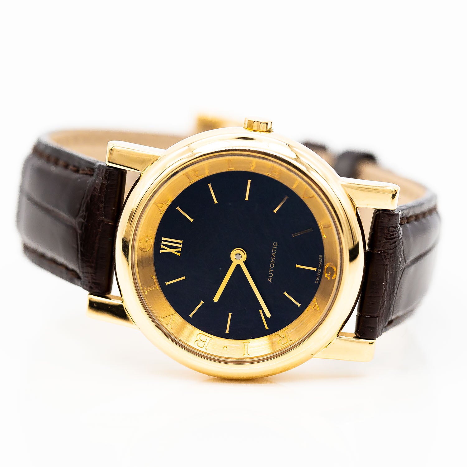 Bulgari Anfiteatro Limited Edition 496/500 Ref.AT35GLAUT 35mm Gelbgold Croco Automatik