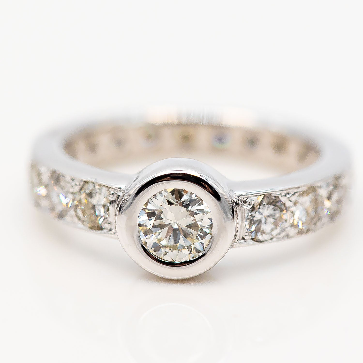 Ring 750/18K Weißgold Diamant 3,10ct TW/VS Gr.57