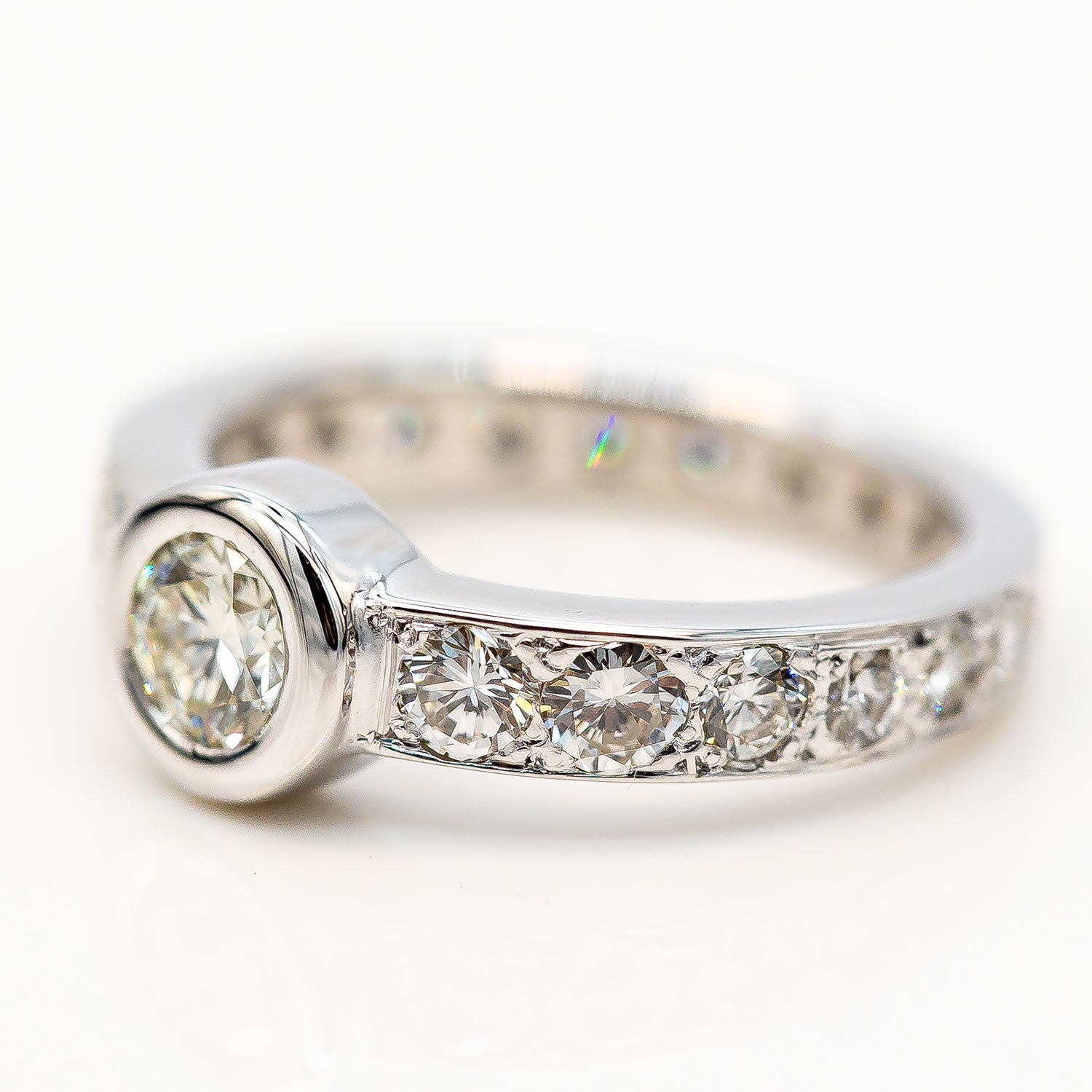 Ring 750/18K Weißgold Diamant 3,10ct TW/VS Gr.57